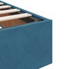vidaXL Οθωμανικό κρεβάτι με στρώμα σκούρο μπλε 160x200cm Velvet