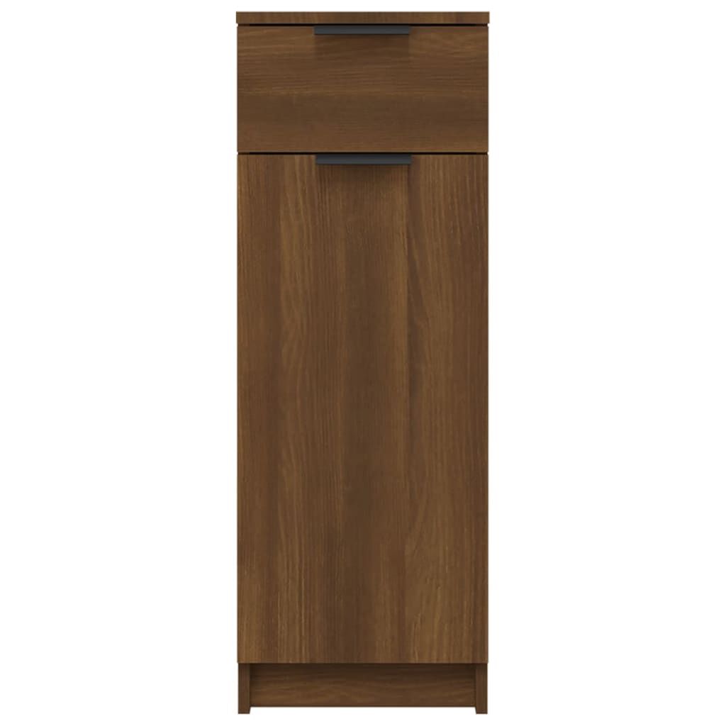 vidaXL Ντουλάπι Μπάνιου Καφέ Δρυς 32x34x90 εκ. Επεξεργασμένο Ξύλο