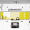 vidaXL Πίσω Πάνελ Κουζίνας 2 pcs Κίτρινο 120 x 60 cm σκληρυμένο γυαλί