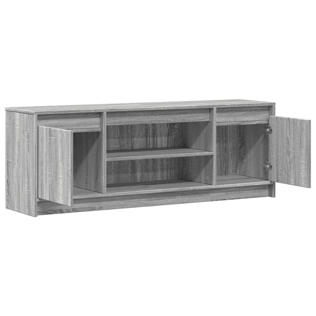 vidaXL Έπιπλο Τηλεόρασης με LED Γκρι Sonoma 139,5x34x50 εκ. Επεξ. Ξύλο