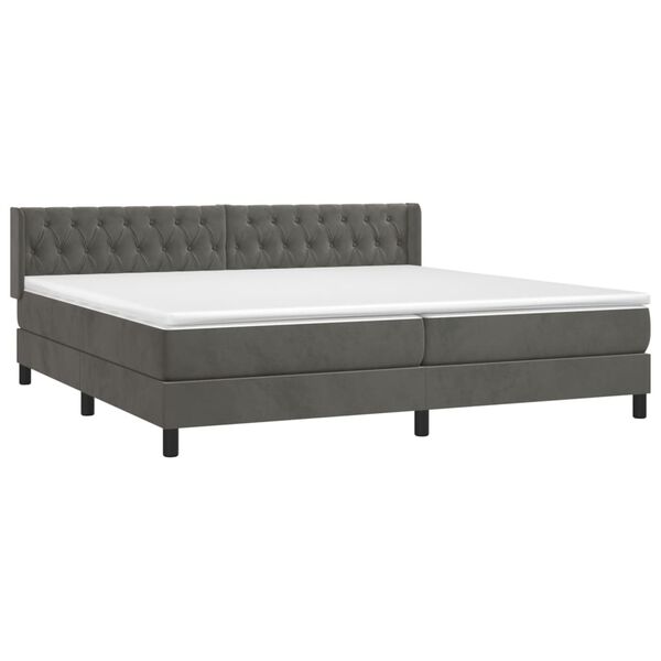 vidaXL &Kappa;&rho;&epsilon;&beta;ά&tau;&iota; Boxspring &mu;&epsilon; &Sigma;&tau;&rho;ώ&mu;&alpha; &Sigma;&kappa;&omicron;ύ&rho;&omicron; &Gamma;&kappa;&rho;&iota; 200x200 &epsilon;&kappa;. &Beta;&epsilon;&lambda;&omicron;ύ&delta;&iota;&nu;&omicron;