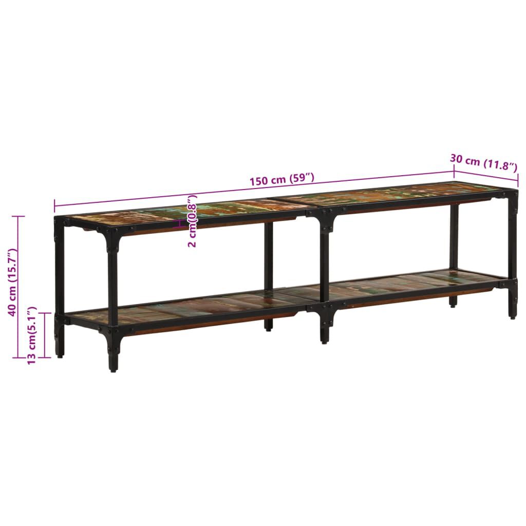 vidaXL Έπιπλο Τηλεόρασης 150 x 30 x 40 εκ. από Μασίφ Ανακυκλωμένο Ξύλο