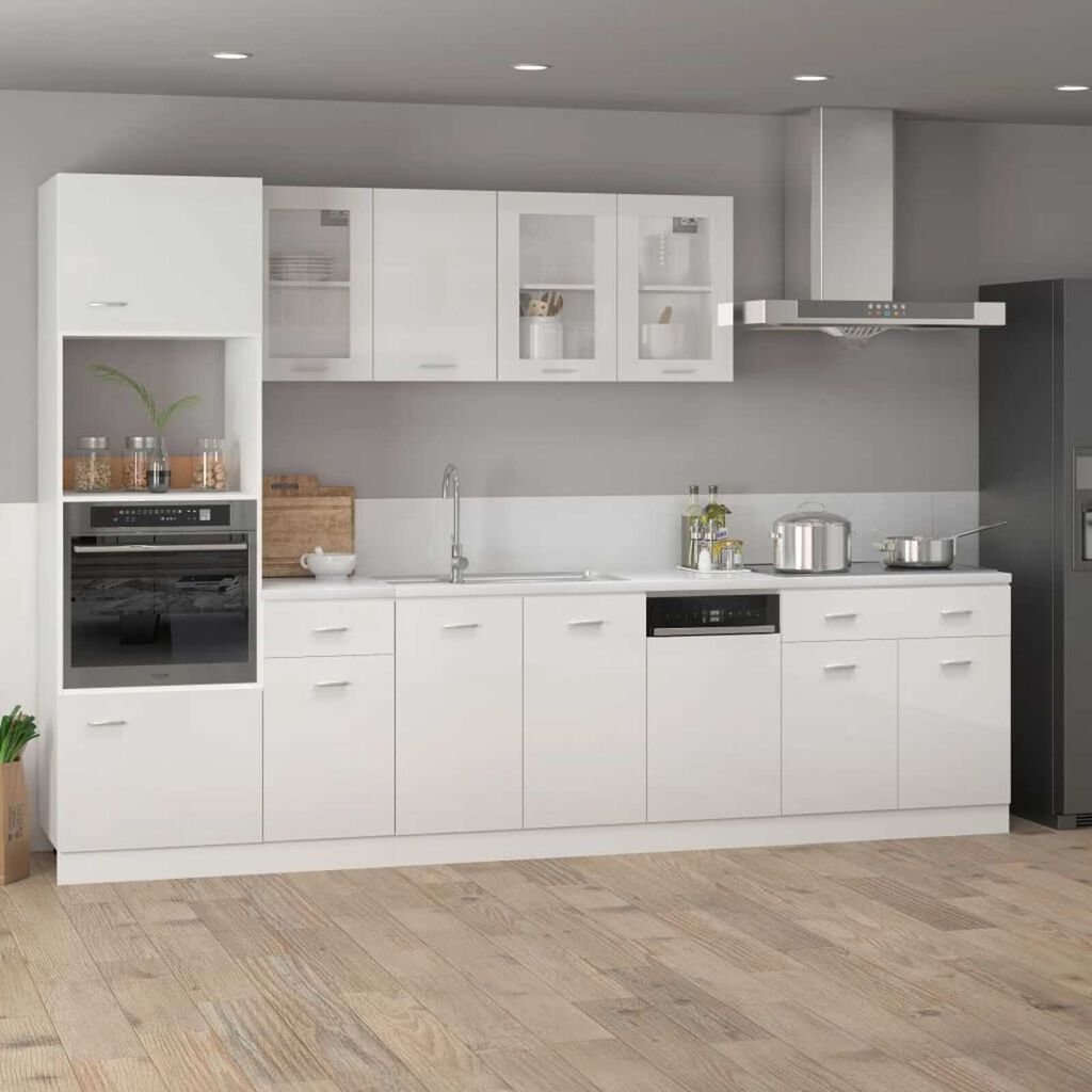 vidaXL Ντουλάπι Νεροχύτη Lyon Γυαλιστερό Λευκό 80x46x81,5εκ.