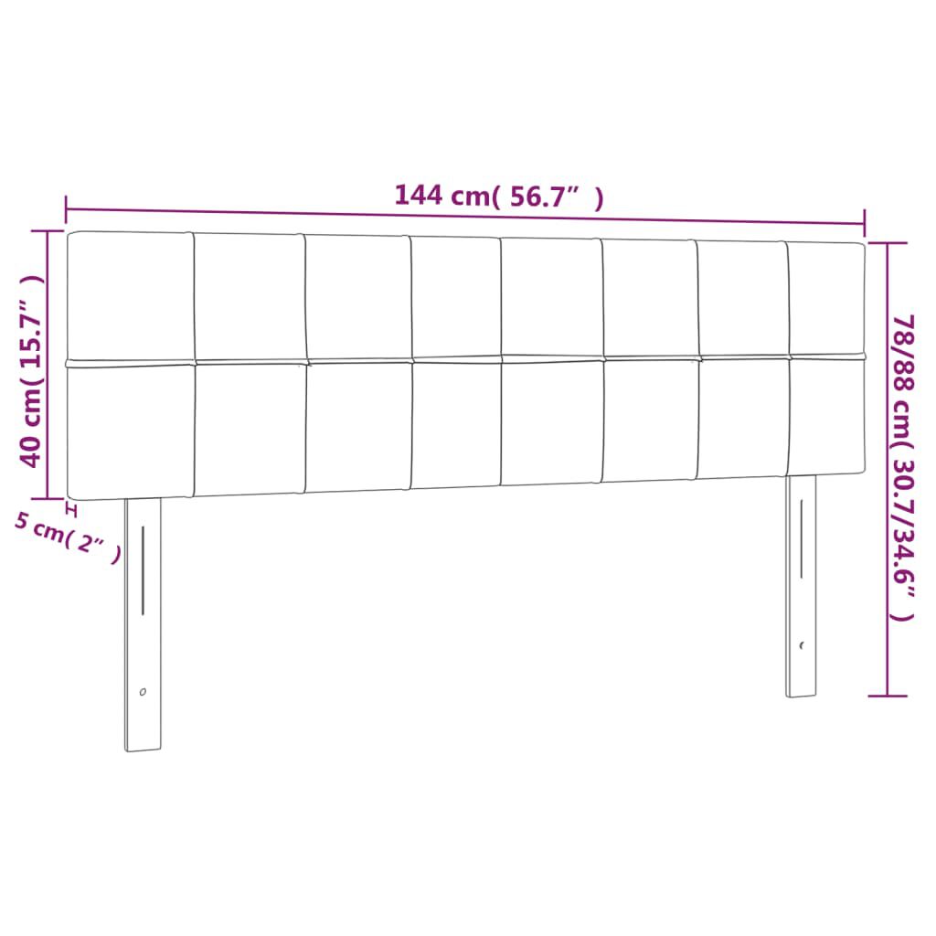 vidaXL Κεφαλάρια Κρεβατιού 2 τεμ. Σκ. Μπλε 72x5x78/88 εκ. Βελούδινα