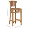 vidaXL Καρέκλα Μπαρ από Μασίφ Ξύλο Teak