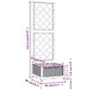 vidaXL Γλάστρα Κήπου με Πλέγμα Μπλε Γκρι 40x40x121,5 εκ. από Πολυπροπυλένιο