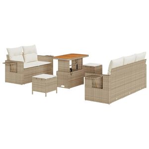 vidaXL &Sigma;&epsilon;&tau; &Kappa;&alpha;&nu;&alpha;&pi;έ &Kappa;ή&pi;&omicron;&upsilon; &mu;&epsilon; &mu;&alpha;&xi;&iota;&lambda;ά&rho;&iota; 8 pcs &Mu;&pi;&epsilon;&zeta; &sigma;&upsilon;&nu;&theta;&epsilon;&tau;&iota;&kappa;ό &rho;&alpha;&tau;ά&nu;
