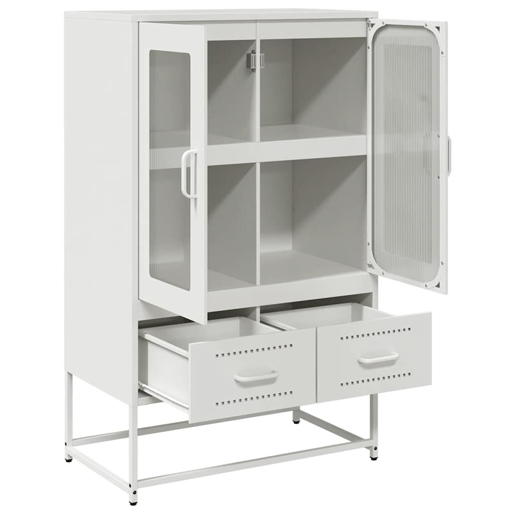 vidaXL Ντουλάπι Λευκό 68x39x111,5 εκ. από Χάλυβα