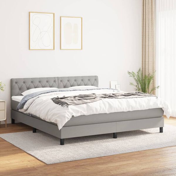 vidaXL &Kappa;&rho;&epsilon;&beta;ά&tau;&iota; Boxspring &mu;&epsilon; &Sigma;&tau;&rho;ώ&mu;&alpha; &Alpha;&nu;. &Pi;&rho;ά&sigma;&iota;&nu;&omicron; 160x200&epsilon;&kappa; &Upsilon;&phi;&alpha;&sigma;&mu;ά&tau;&iota;&nu;&omicron;