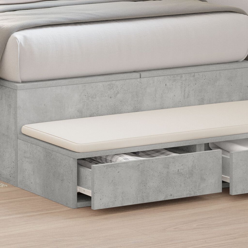 vidaXL Συστήματα Συρταριών Γκρι Σκυρόδεμα 100x36,5x16,5 εκ. Επεξεργασμένο Ξύλο