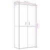 vidaXL Παπουτσοθήκη Γκρι Sonoma 80x39x178 εκ. από Επεξεργασμένο Ξύλο