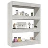 vidaXL Βιβλιοθήκη/Διαχωρ. Χώρου Γκρι Σκυρ. 80x30x103 εκ. Επεξεργ. Ξύλο