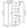 vidaXL Παπουτσοθήκη Sonoma Δρυς 60 x 35 x 92 εκ. από Επεξ. Ξύλο