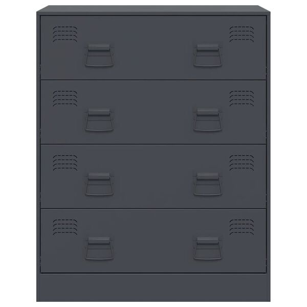 vidaXL Μπουφές Ανθρακί 67x39x83 εκ. από Ατσάλι