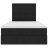 vidaXL Κρεβάτι με αποθηκευτικό χώρο και LED Μαύρο 120 x 190 cm