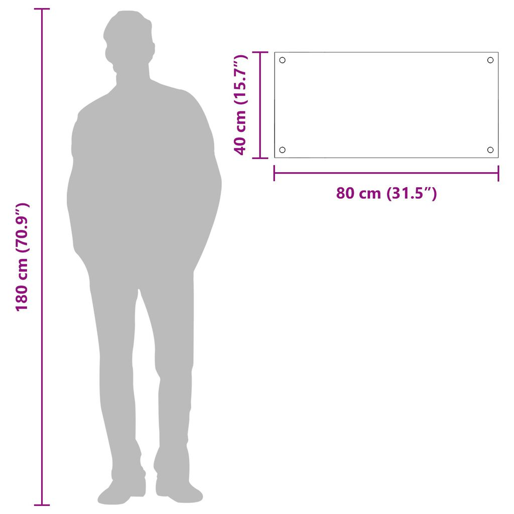 Κουζίνα vidaXL Πλακάκι Κίτρινο 80x40x0,6 εκ. Θερμαινόμενο Γυαλί