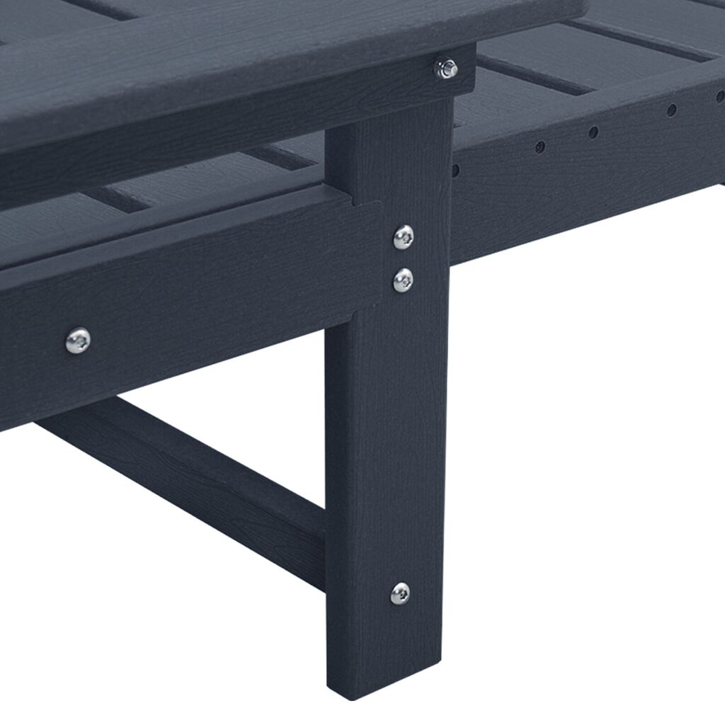 vidaXL Ξαπλώστρα Ναυτικό μπλε 53x162x98.5 εκ. HDPE