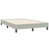 vidaXL Κρεβάτι Boxspring με Στρώμα Ανοιχτό Γκρι 120x210 εκ. Βελούδινο