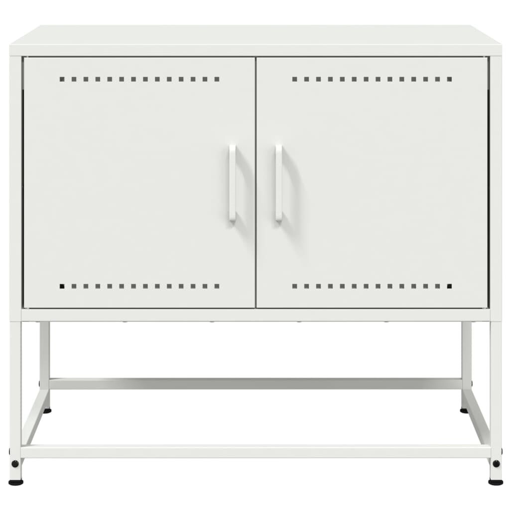 vidaXL Έπιπλο Τηλεόρασης Λευκό 68,5x39x60,5 εκ. από Ατσάλι