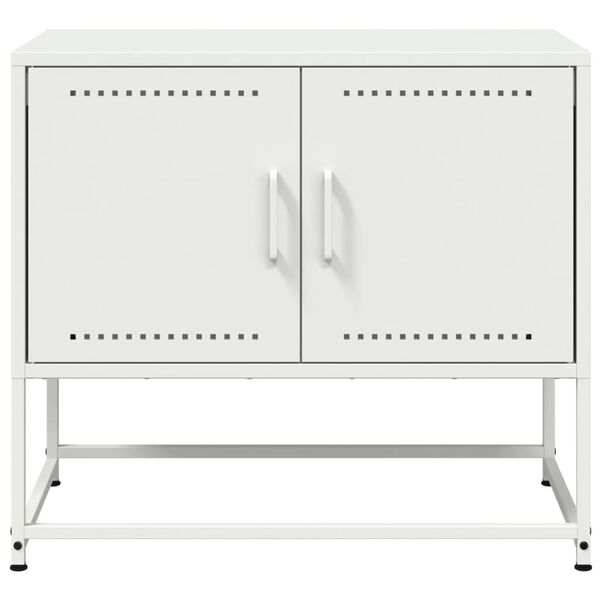 vidaXL Έπιπλο Τηλεόρασης Λευκό 68,5x39x60,5 εκ. από Ατσάλι
