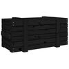 vidaXL Κουτί Αποθήκευσης Μαύρα 91x40,5x42 εκ. Μασίφ Ξύλο Πεύκου