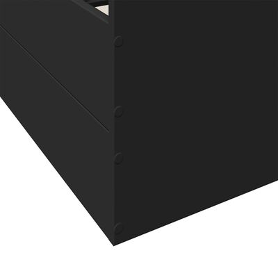 vidaXL Πλαίσιο Κρεβατιού με Συρτάρια Μαύρο 180x200 εκ Επεξεργ. Ξύλο
