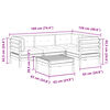 vidaXL Σαλόνι Κήπου Σετ 5 Τεμαχίων Καφέ Μασίφ Ξύλο Πεύκου με Μαξιλάρια