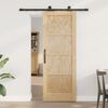 vidaXL Συρόμενη Πόρτα ORKDAL Φυσικό και μαύρο 73.5 x 198.5 εκ.