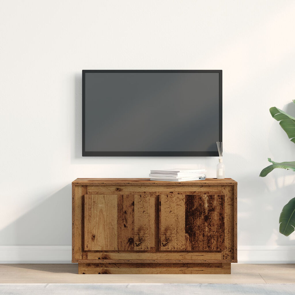 vidaXL Κονσόλα Τηλεόρασης Παλιού Ξύλου 80x35x45 εκ. Κατασκευασμένο Ξύλο