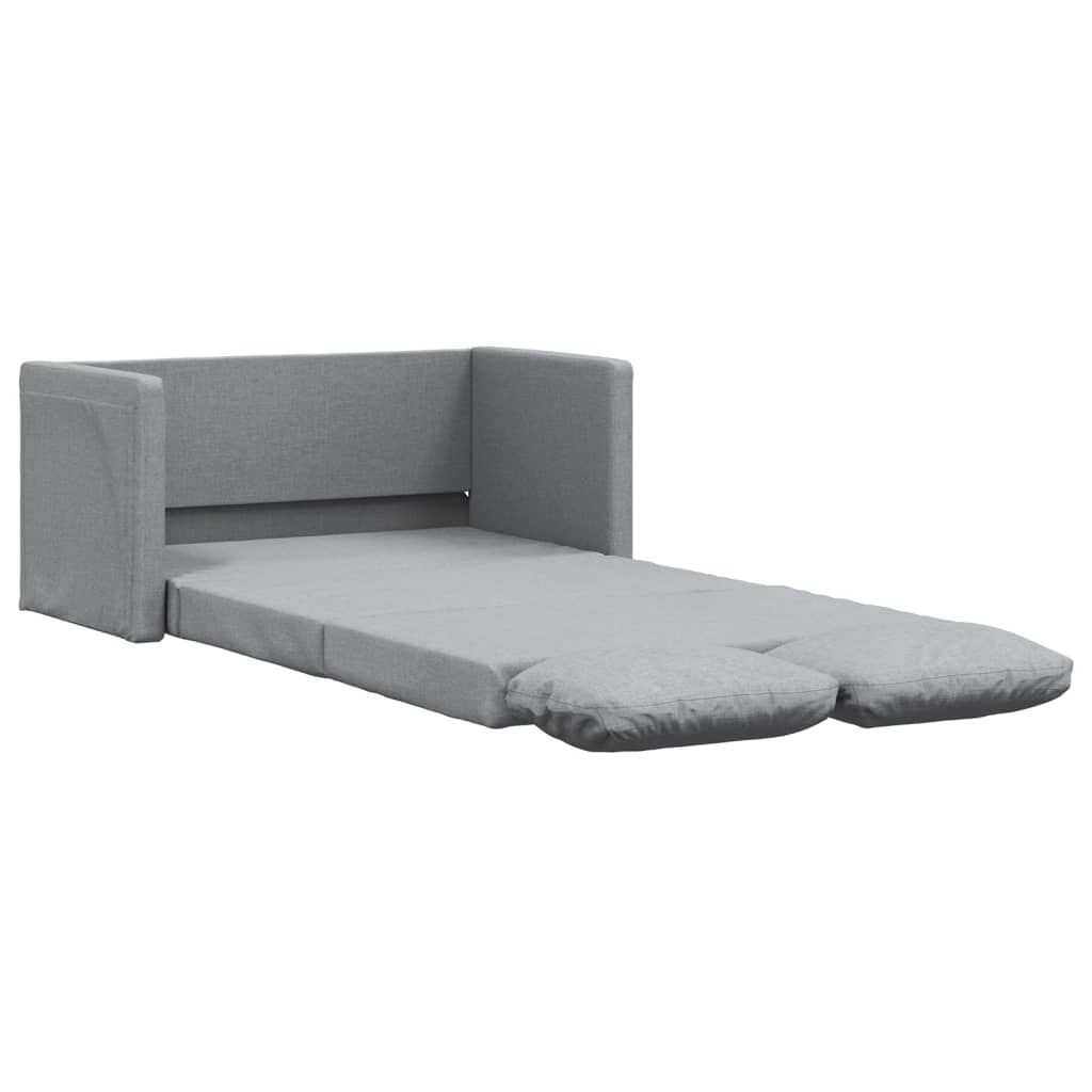 vidaXL Καναπές-Κρεβάτι Δαπέδου 2 σε 1 Αν. Γκρι 112x174x55 εκ. Ύφασμα