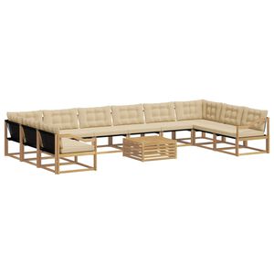 vidaXL &Sigma;&epsilon;&iota;&rho;ά &Kappa;&alpha;&nu;&alpha;&pi;έ &Epsilon;&xi;&omega;&tau;&epsilon;&rho;&iota;&kappa;&omicron;ύ &mu;&epsilon; &mu;&alpha;&xi;&iota;&lambda;ά&rho;&iota; 11 pcs &Lambda;&epsilon;&upsilon;&kappa;ό &kappa;&alpha;&iota; &Mu;&pi;&epsilon;&zeta;