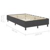 vidaXL Κρεβάτι Boxspring Σκούρο Γκρι 120 x 200 εκ. Υφασμάτινο