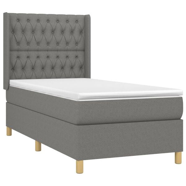 vidaXL &Kappa;&rho;&epsilon;&beta;ά&tau;&iota; Boxspring &mu;&epsilon; &Sigma;&tau;&rho;ώ&mu;&alpha; &Sigma;&kappa;&omicron;ύ&rho;&omicron; &Gamma;&kappa;&rho;&iota; 100x200 &epsilon;&kappa;. &Upsilon;&phi;&alpha;&sigma;&mu;ά&tau;&iota;&nu;&omicron;