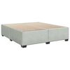 vidaXL Κρεβάτι Boxspring με Στρώμα Ανοιχτό Γκρι 200x200 εκ. Βελούδινο