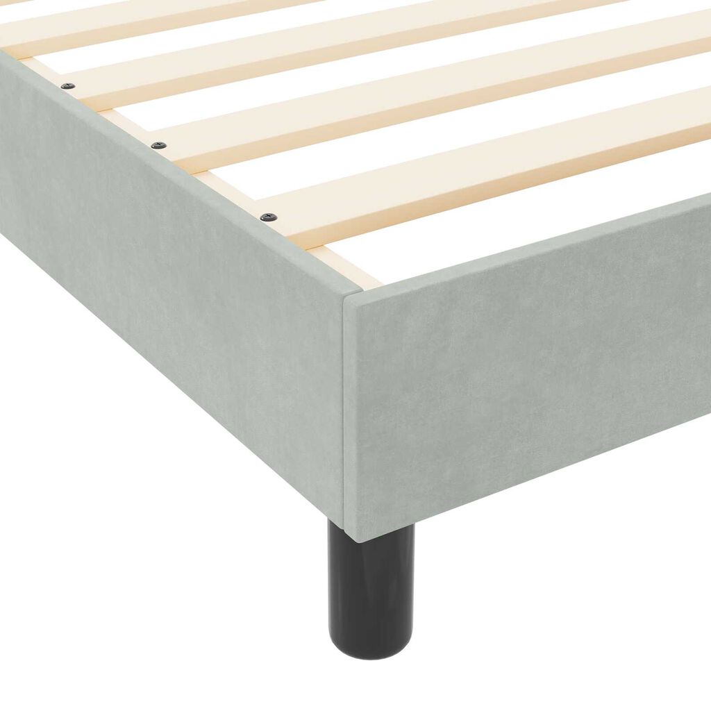 vidaXL Σκελετός Κρεβατιού Ανοιχτό γκρι 140 x 190 cm Βελούδο