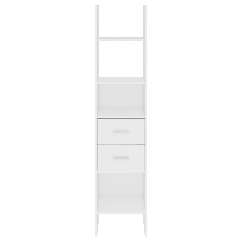 vidaXL Βιβλιοθήκη Λευκή 40 x 35 x 180 εκ. από Επεξ. Ξύλο