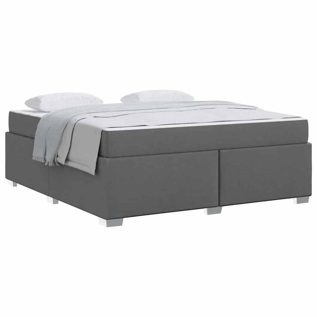 vidaXL Σκελετός Κρεβατιού Σκούρο γκρι 180 x 200 cm ύφασμα