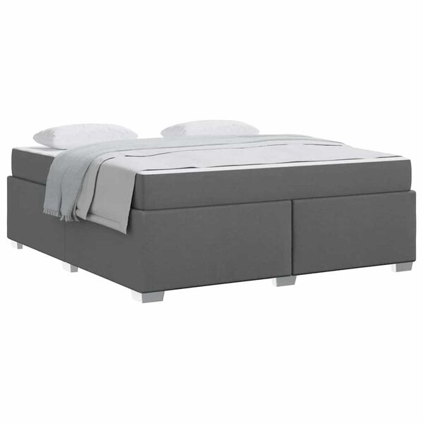 vidaXL Σκελετός Κρεβατιού Σκούρο γκρι 180 x 200 cm ύφασμα