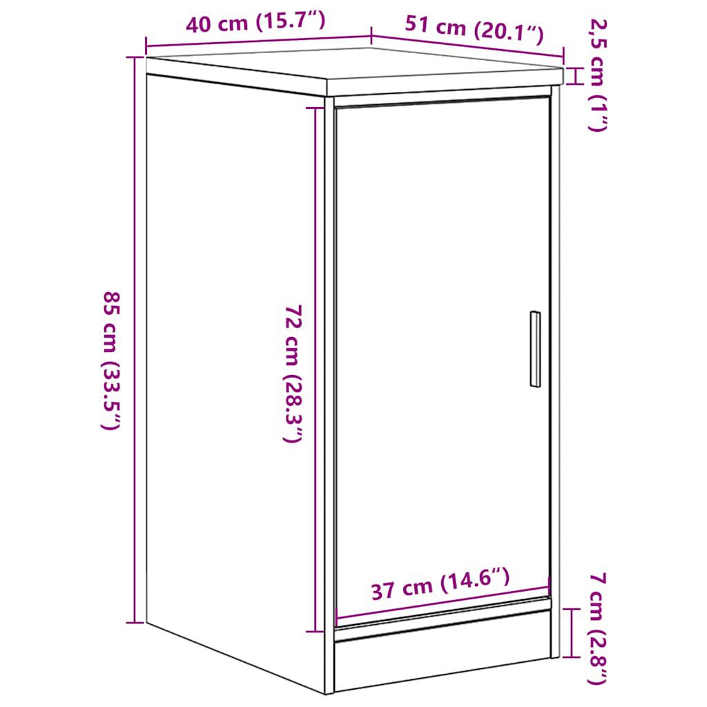vidaXL ντουλάπι αποθήκευσης γκαράζ 40x51x85 εκ μασίφ ξύλο πεύκο