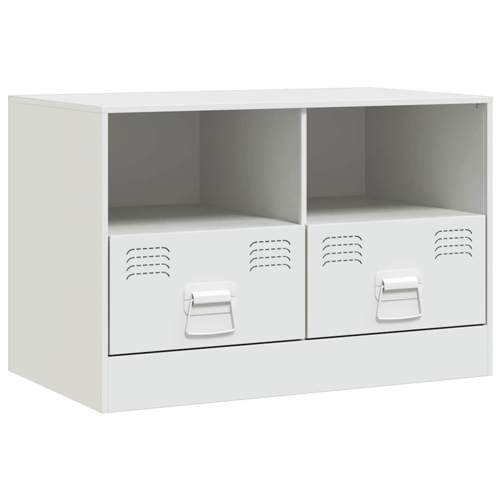vidaXL Έπιπλα Τηλεόρασης 2 τεμ. Λευκό 67 x 39 x 44 εκ. από Χάλυβα