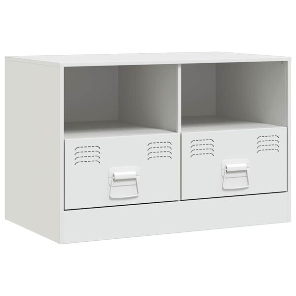 vidaXL Έπιπλα Τηλεόρασης 2 τεμ. Λευκό 67 x 39 x 44 εκ. από Χάλυβα