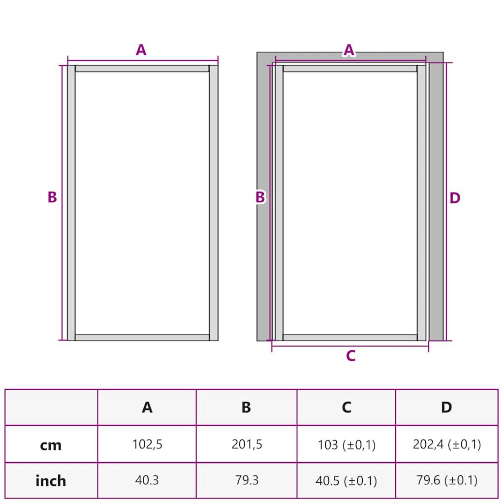 vidaXL Εσωτερική Πόρτα Μαύρη 102,5x201,5 εκ. Ψημένο Γυαλί & Αλουμίνιο