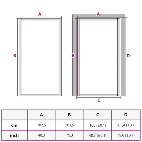 vidaXL Εσωτερική Πόρτα Μαύρη 102,5x201,5 εκ. Ψημένο Γυαλί & Αλουμίνιο