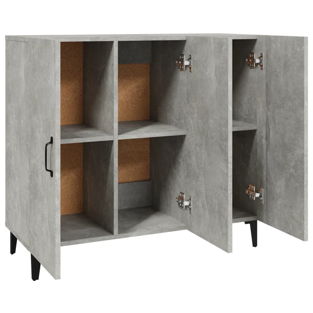 vidaXL Ντουλάπι Γκρι Σκυροδέματος 90x34x80 εκ. Επεξεργασμένο Ξύλο