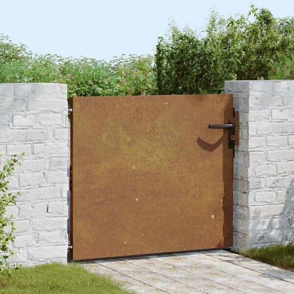 vidaXL &Pi;ό&rho;&tau;&alpha; &Kappa;ή&pi;&omicron;&upsilon; &alpha;&pi;ό &Alpha;&tau;&sigma;ά&lambda;&iota; Corten 85x75 &epsilon;&kappa;.