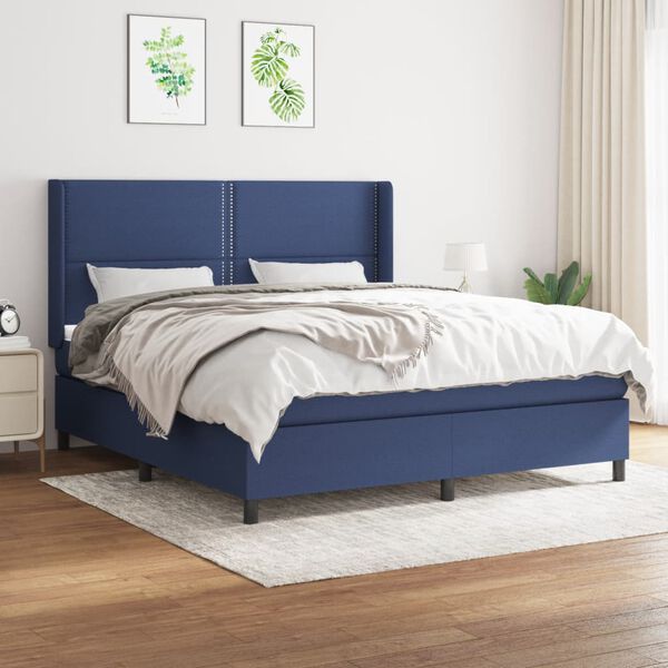 vidaXL &Kappa;&rho;&epsilon;&beta;ά&tau;&iota; Boxspring &mu;&epsilon; &Sigma;&tau;&rho;ώ&mu;&alpha; &Mu;&pi;&lambda;&epsilon; 180x200 &epsilon;&kappa;. &Upsilon;&phi;&alpha;&sigma;&mu;ά&tau;&iota;&nu;&omicron;