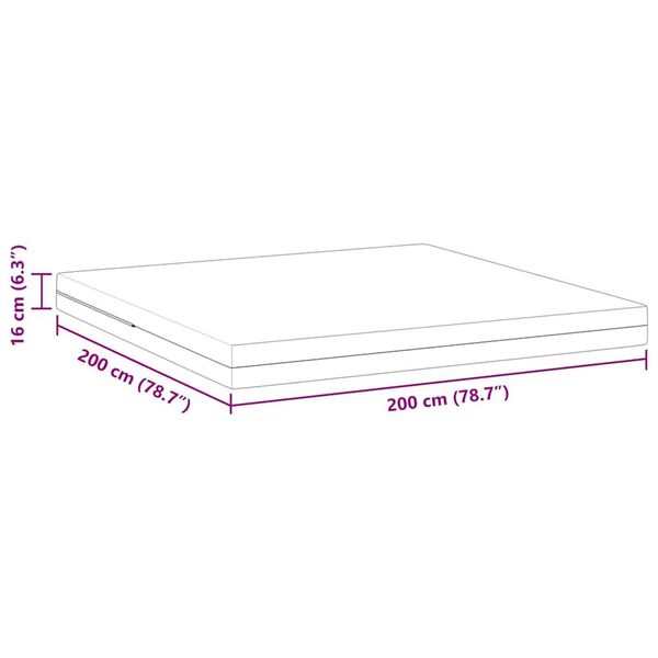 vidaXL Στρώμα Λευκό 200 x 200 cm Pěna