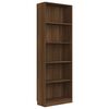 vidaXL Βιβλιοθήκη με 5 Ράφια Καφέ Δρυς 60x24x175 εκ. Επεξεργ. Ξύλο