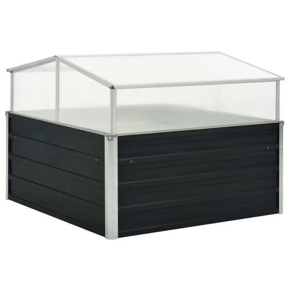 vidaXL Θερμοκήπιο Σπορείο Ανθρακί 100x100x77 εκ. Γαλβανισμένος Χάλυβας