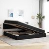 vidaXL Κρεβάτι με αποθηκευτικό χώρο και στρώμα Μαύρο 200 x 200 cm